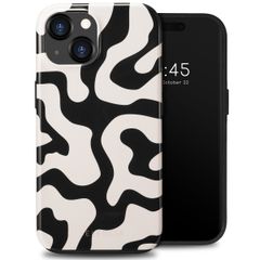 Selencia Vivid Back Cover Apple iPhone 15 - Art Wave Black