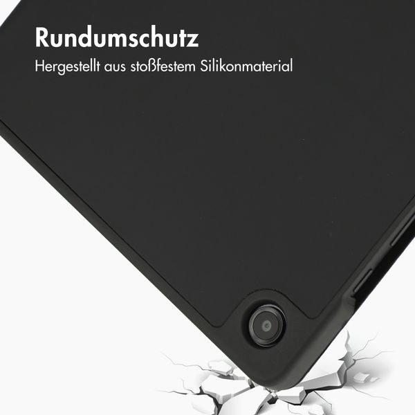 Accezz Smarte Klapphülle aus Silikon Samsung Galaxy Tab A11 Plus / A9 Plus - Schwarz