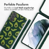 imoshion Silikonhülle design mit Band für das Samsung Galaxy S21 Plus - Avocado Green