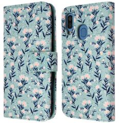 imoshion Design Klapphülle Samsung Galaxy A40 - Blue Flowers