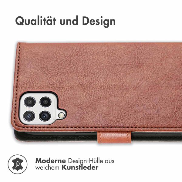 imoshion Luxuriöse Klapphülle Samsung Galaxy M22 / A22 (4G) - Braun