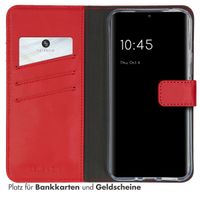 Selencia Echtleder Klapphülle Samsung Galaxy A54 (5G) - Rot