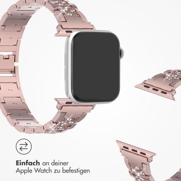 Selencia Sparkle Armband für die Apple Watch Series 1 bis 9 / SE (38/40/41 mm) | Series 10 (42 mm) - Pink