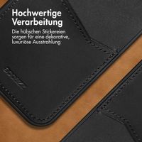 Accezz Premium Leather Card Slot Back Cover für das Apple iPhone 14 Plus - Schwarz