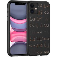 imoshion Design Hülle für das iPhone 11 - Boobs all over - Schwarz