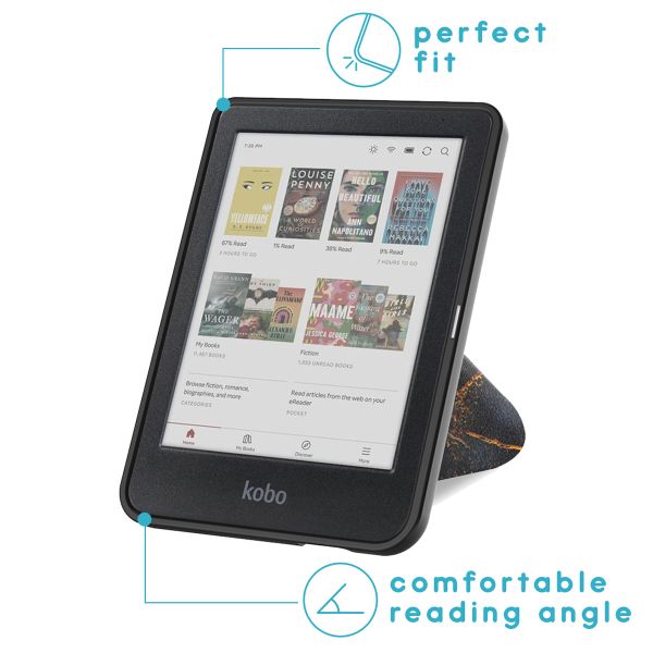 imoshion Design Klappbare Klapphülle Kobo Clara Colour / BW - Black Marble