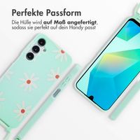 imoshion Silikonhülle design mit Band für das Samsung Galaxy A16 5G - Green Flower Distance