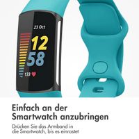 imoshion Silikonband für das  Fitbit Charge 5 / 6 - S - Türkis