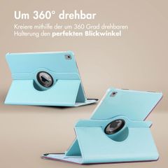 imoshion 360° drehbare Klapphülle Apple iPad 9 (2021) 10.2 Zoll / iPad 8 (2020) 10.2 Zoll / iPad 7 (2019) 10.2 Zoll - Hellblau
