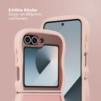 Selencia Wavy Backcover mit MagSafe Samsung Galaxy Z Flip 6 - Soft Pink
