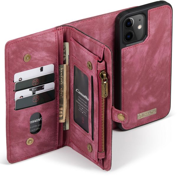CaseMe Luxuriöse 2-in-1-Portemonnaie-Klapphülle Leder iPhone 12 Mini
