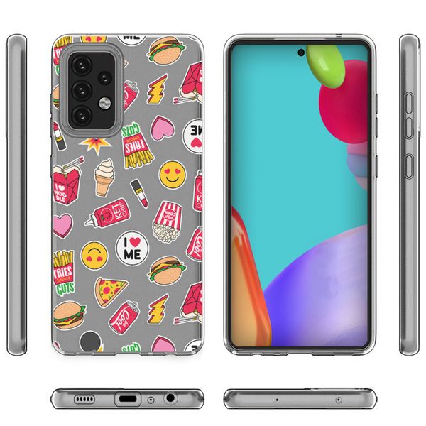 imoshion Design Hülle für das Samsung Galaxy A52(s) (5G/4G) - Allover fastfood