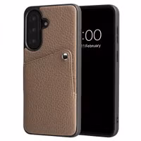 Selencia Riva Back Cover mit Kartenfach Samsung Galaxy A57 (5G) - Mocha Brown
