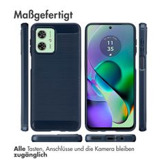 imoshion Brushed Back Cover Motorola Moto G54 - Dunkelblau