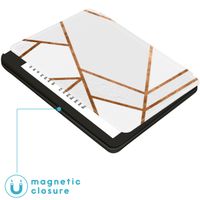 imoshion Design Slim Hard Case Klapphülle Amazon Kindle (2024) / Amazon Kindle (2022) 11th gen - White Graphic