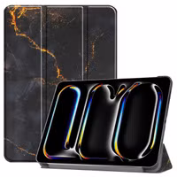 imoshion Design Trifold Klaphülle Apple iPad Pro 13 (2024) M4 - Black Marble