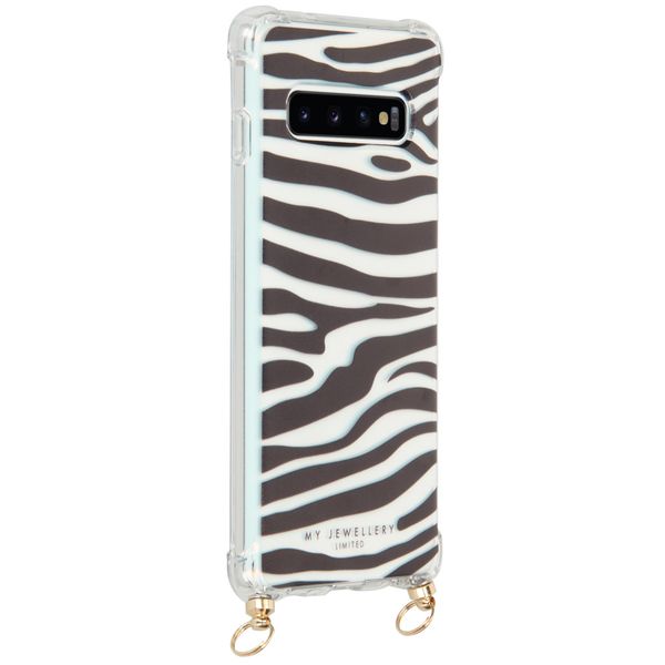 My Jewellery Design Soft Case Kordelhülle Samsung Galaxy S10 - Zebra