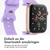 imoshion Silikonband⁺ für die Apple Watch Series 1 bis 9 / SE (38/40/41 mm) | Series 10 (42 mm) - Lila - Größe S/M