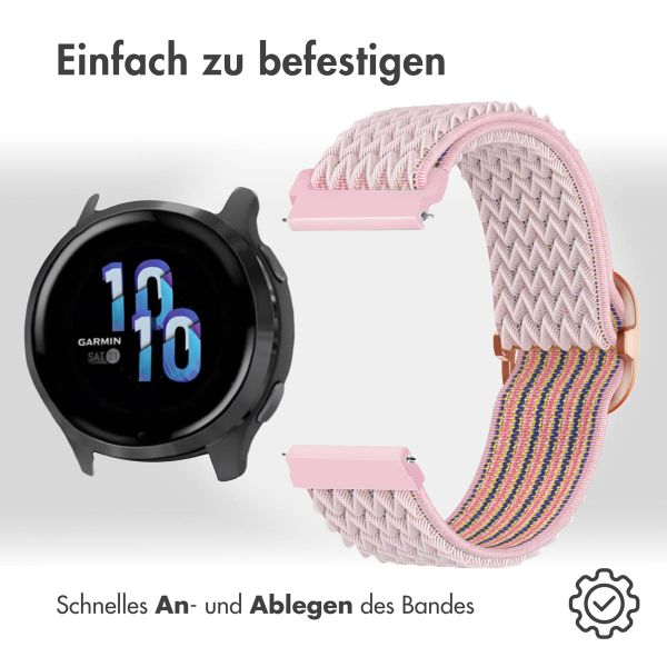 imoshion Elastisches Nylonarmband -   Universelle 22 mm Anschluss - Rosa