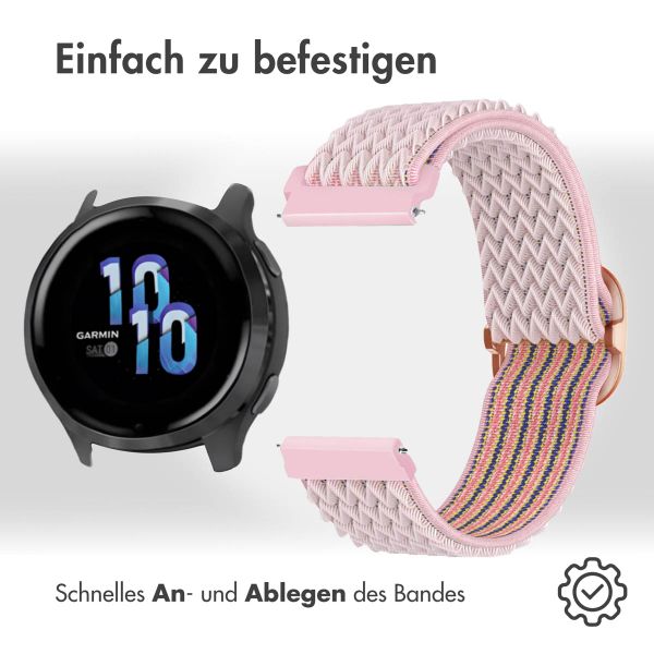 imoshion Elastische Nylonarmband - 22-mm-Universalanschluss - Rosa