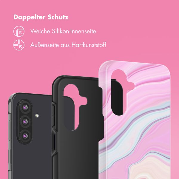 Selencia Vivid Back Cover Samsung Galaxy A26 - Pastel Lipstick Marble