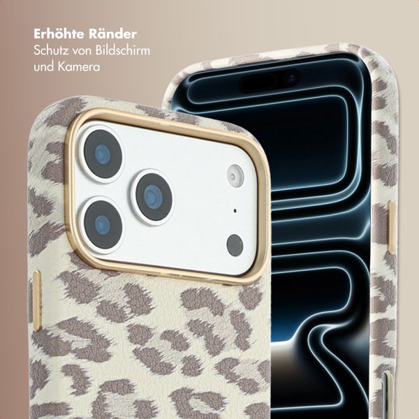 Selencia Sabi Backcover Leopardenmuster mit MagSafe Apple iPhone 17 Pro Max - Soft Ivory