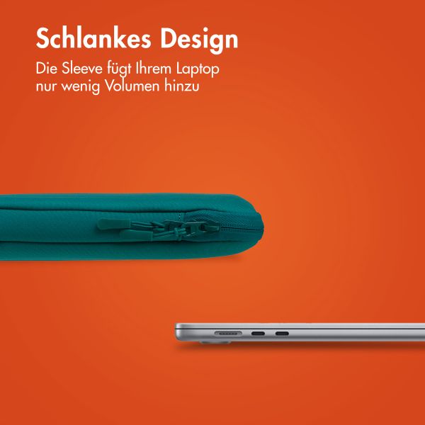 imoshion Laptop Hülle 14 Zoll - Laptop Sleeve mit Fach - Petrol Green