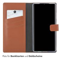 Selencia Echtleder Klapphülle Samsung Galaxy S25 Ultra - Dunkelbraun