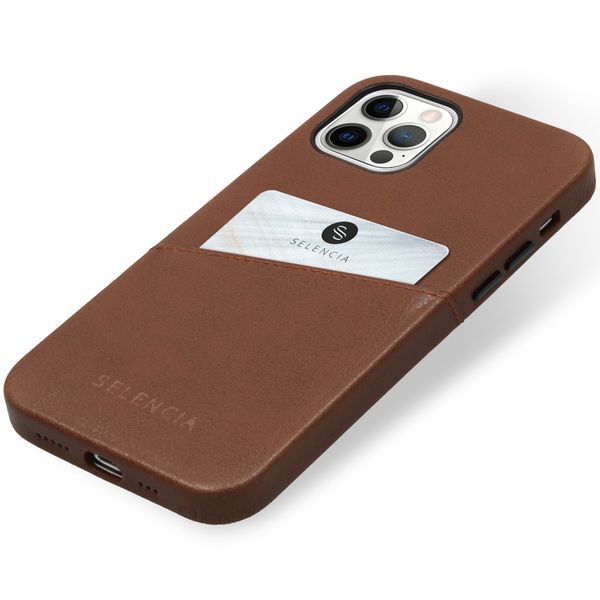 Selencia Vayu Veganes Leder-Backcover iPhone 12 (Pro) - Braun