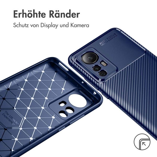 imoshion Carbon-Hülle für das Xiaomi 12 / 12X - Blau