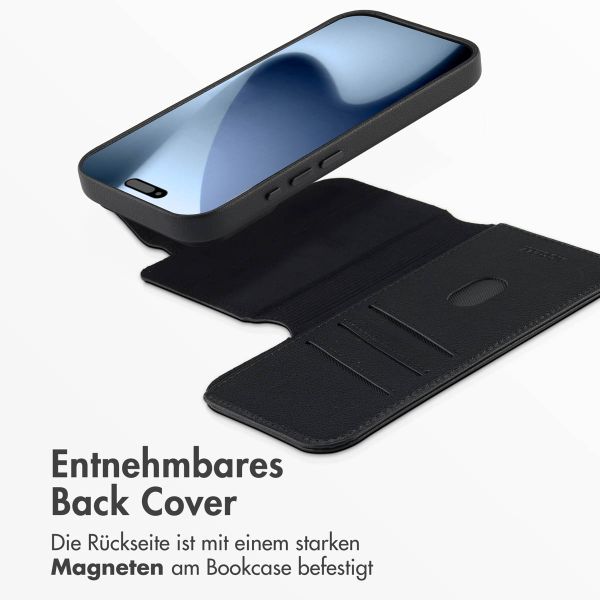 Accezz 2-in-1 Klapphülle aus Leder mit MagSafe Apple iPhone 17 Pro - Onyx Black
