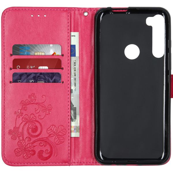Kleeblumen Klapphülle Motorola One Fusion Plus - Fuchsia