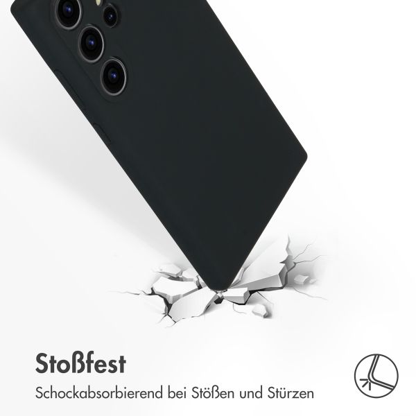 Accezz Liquid Silikoncase für das Samsung Galaxy S24 Ultra - Schwarz