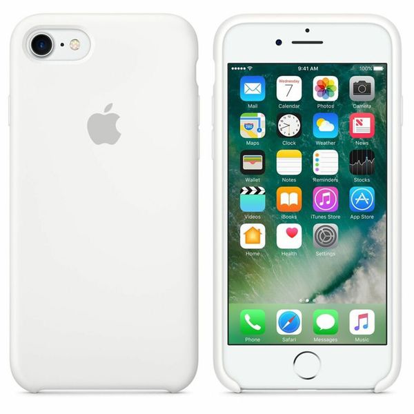 Apple Silikon-Case Weiß für das Apple iPhone SE (2022 / 2020) / 8 / 7