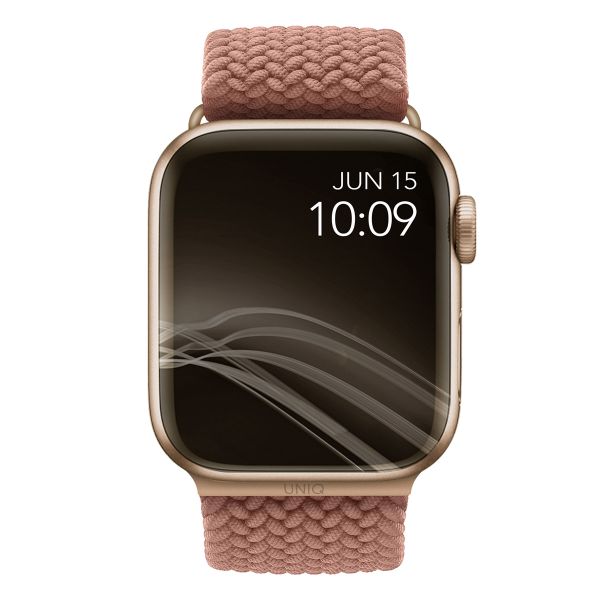 Uniq Aspen Geflochtenes Armband für das  Apple Watch Series 1 t/m 11 / SE / Ultra (44/45/46/49 mm) - Grapefruit Pink