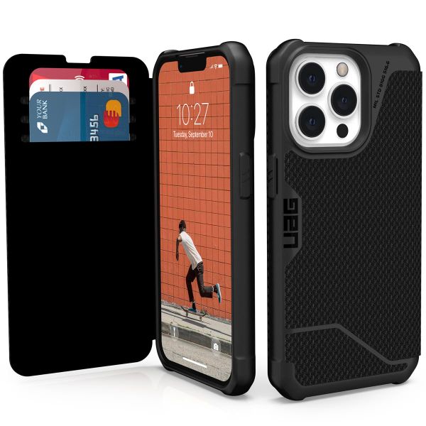 UAG Metropolis Klapphülle für das iPhone 13 Pro - Kevlar Black