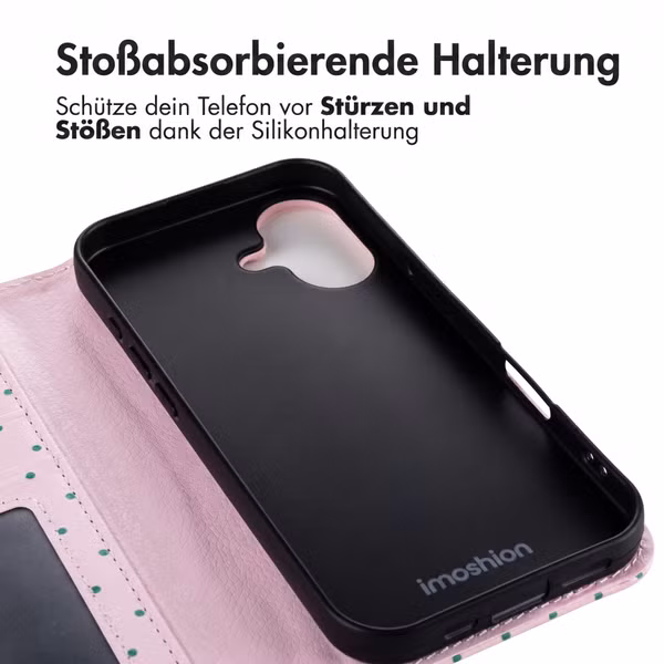 imoshion Design Klapphülle Apple iPhone 16 - Happy Dots