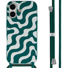 imoshion SilikonHülle design mit Band Apple iPhone 17 - Petrol Green Groovy