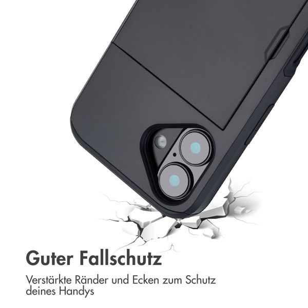 imoshion Backcover mit Kartenfach Apple iPhone 16 - Schwarz