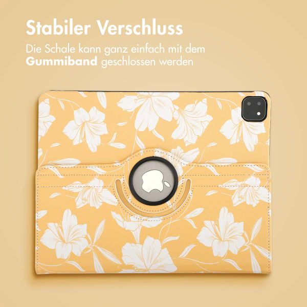 imoshion 360° drehbare Design Klapphülle Apple iPad Air 13 Zoll (2025) M3 / (2024) M2 - Yellow Flowers