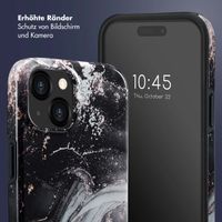 Selencia Vivid Tough Back Cover für das iPhone 15  - Chic Marble Black