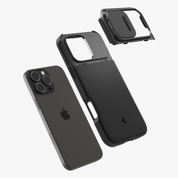 Spigen ﻿Optik Armor MagSafe für das iPhone 16 Pro - Schwarz