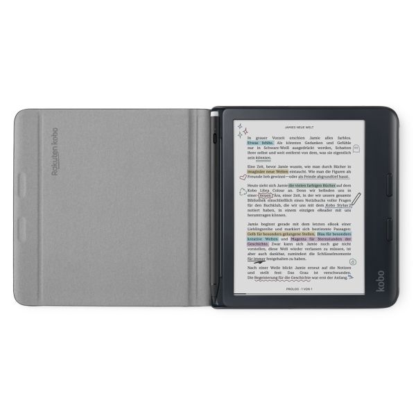 Kobo Notebook SleepCover Klapphülle Kobo Libra Colour - Schwarz