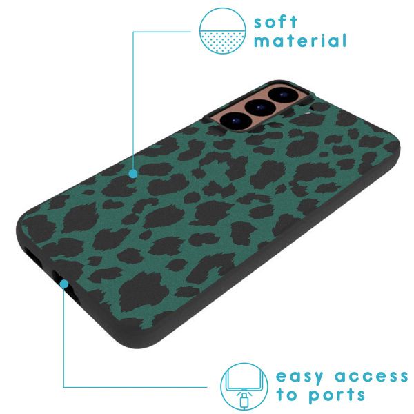 imoshion Design Hülle für das Samsung Galaxy S22 - Leopard - Schwarz / Grün