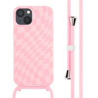 imoshion Silikonhülle design mit Band für das iPhone 13 - Retro Pink