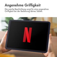 Accezz Liquid Silicone Back Cover mit Stifthalter für das iPad Pro 11 (2024) M4 - Dunkelblau