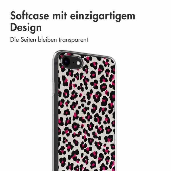 imoshion Design Hülle iPhone SE (2022 / 2020) / 8 / 7 - Leopard Pink