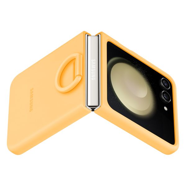 Samsung Original Silikon Cover Ring für das Galaxy Z Flip 5 - Apricot