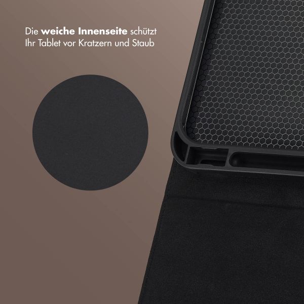 Selencia Riva Klapphülle Apple iPad 11 (2025) 11 Zoll A16 / iPad 10 (2022) 10.9 Zoll - Mocha Brown