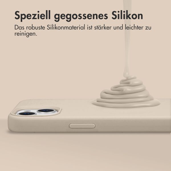 Accezz Liquid Silikoncase mit MagSafe Apple iPhone 17 - Stone
